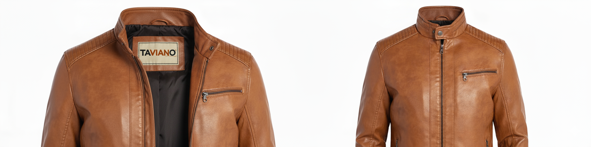 Men’s Genuine Leather Jacket – Slim Fit Vintage Motorcycle Bomber Coat