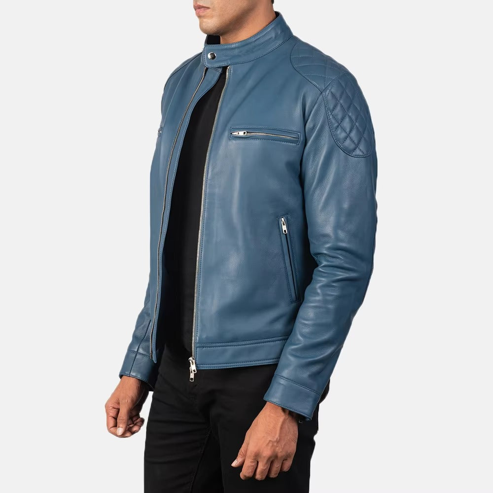 Premium Quality Fabric Zipper Leather Jackets