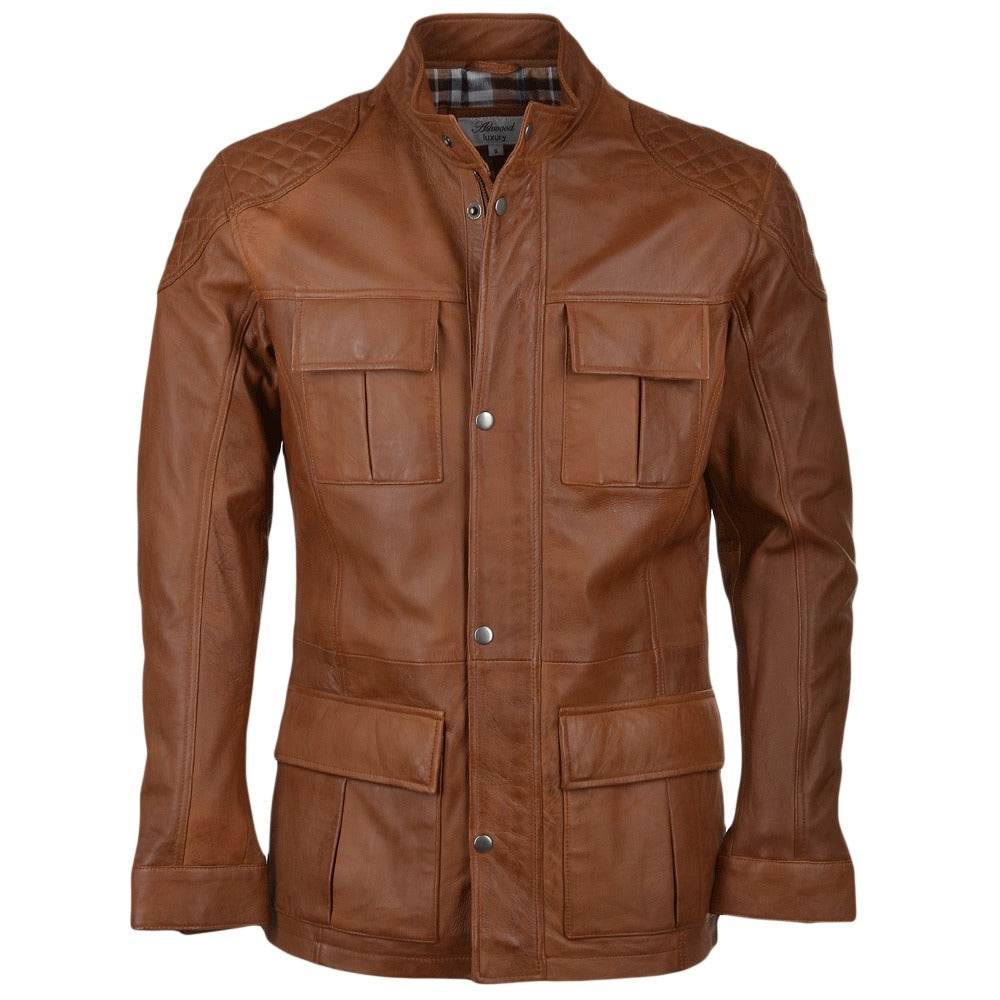 PURE Leather Coat Tan – Style 2238
