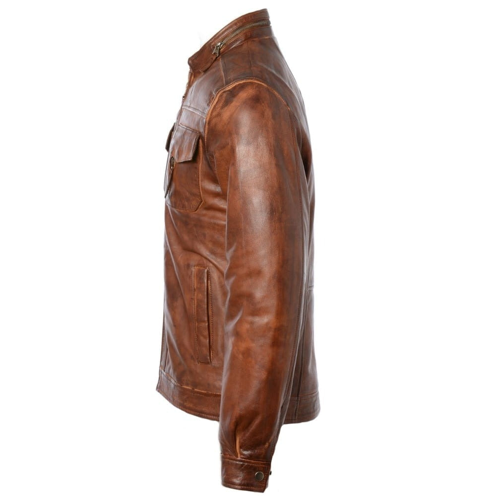 Leather Jacket Tan – Style 1895